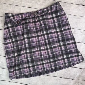 Sport Haley Women's Purple and Gray Plaid Golf Tennis Active Skort Skirt Size 6